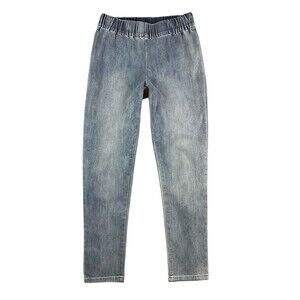 Soft Surroundings Pull On Slim Jeans  Womens Size S  Light Wash Elastic Waist